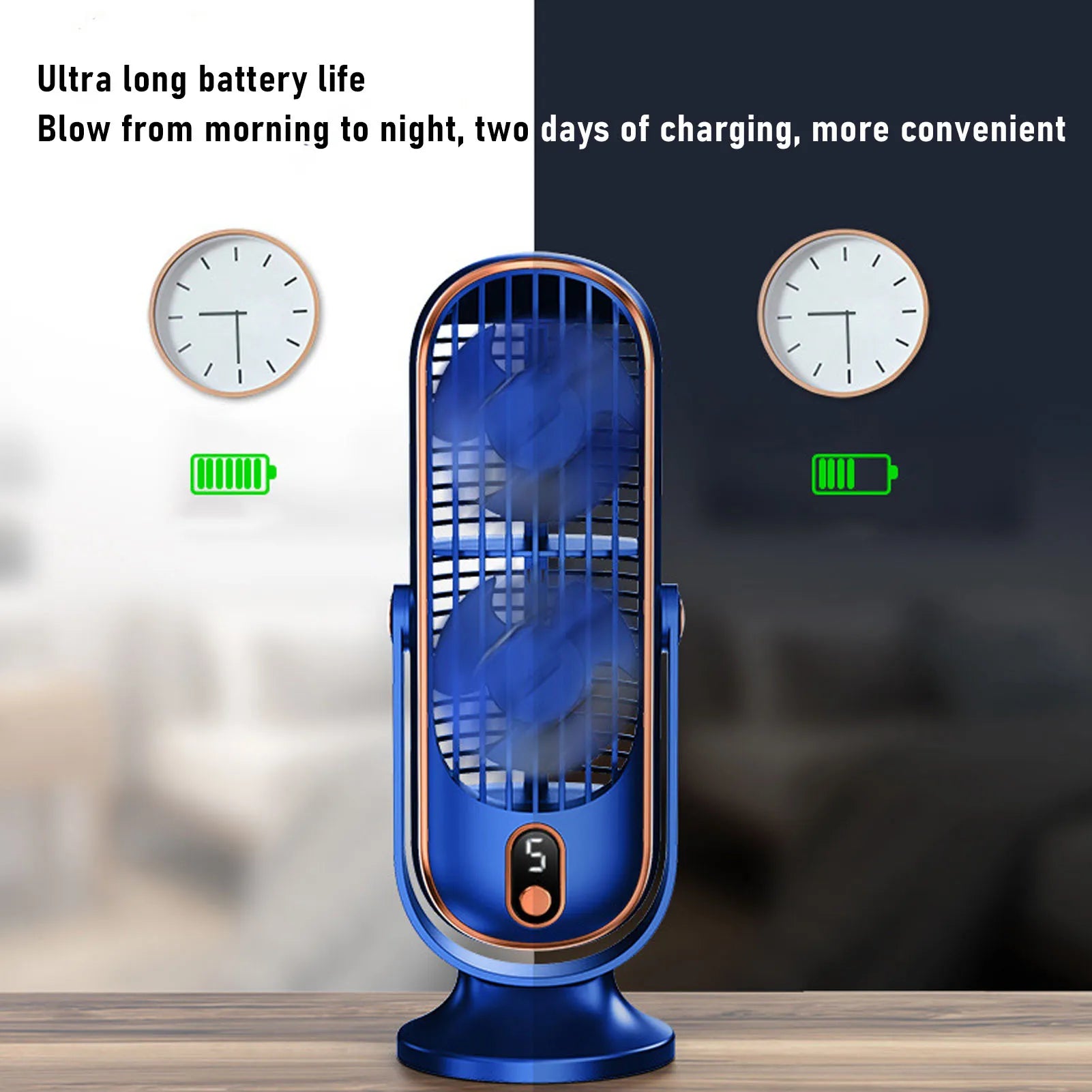 Portable 5-Speed Desk Fan